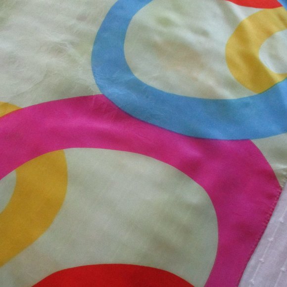 1960s MCM abstract circles scarf - Picture 4 of 7